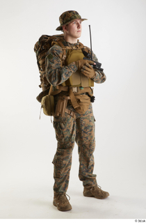 Casey Schneider in WDL Marpat Pose with Pistol standing whole…